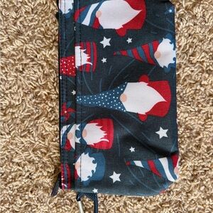 NEW in packaging! Thirty-One Gnome Print Clear Clip Pouch - Red, Blue, and White